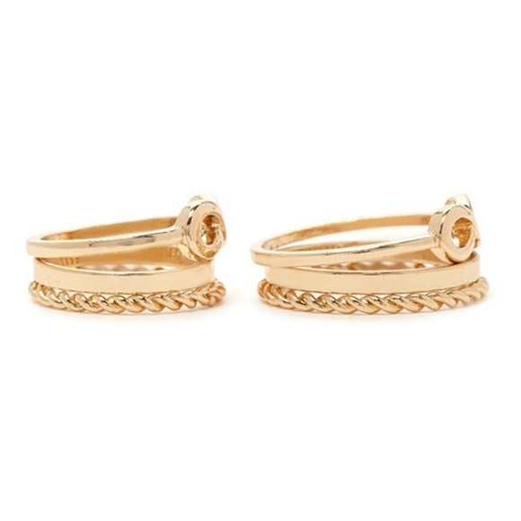 6 Pcs Set Gold Stack Above Knuckle Rings - Picture 3 of 4